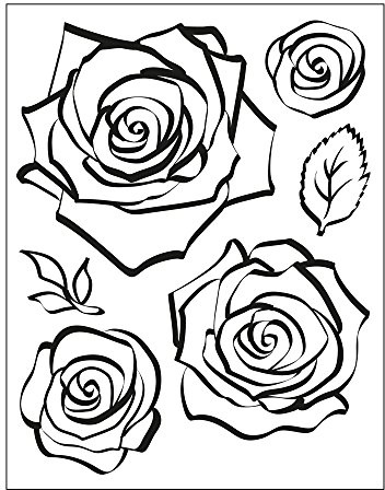 Viva Decor Clear-Stamps (Rose) Silikon Stempel - Prägung Stempel - DIY Dekoration stanzen - Stempel Silikon - DIY Stamp - Stempel Prägung - Made in Germany