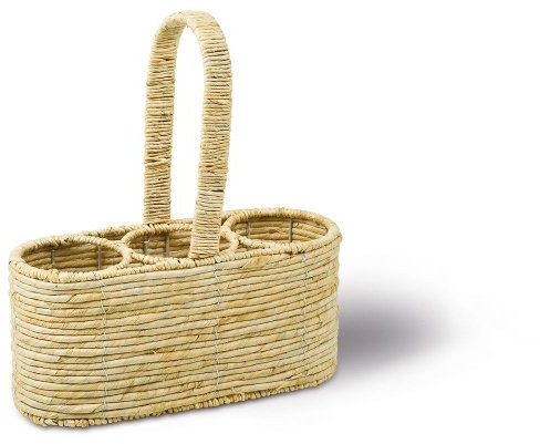 Adam Schmidt flaskkorg oval, natur, T 32 cm x B 12 cm x H 15/36 cm