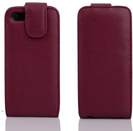 cadorabo Coque pour Apple iPhone 5 / iPhone 5S / iPhone SE en ORCHIDÉE Violets - Housse Protection en Style Flip avec Fente Carte - Etui Poche Folio Case Cover