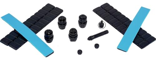 1x OptiVent versteckte unsichtbare Ventile 11,3mm + 360g Auswuchtgewichte schwarz Balanciergewichte