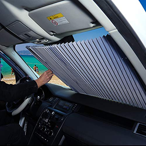Auto-Windschutzscheiben-Sonnenschutz, Akkordeon-Typ Automatische einziehbare Windschutzscheiben-Sonnenblende Sonnenschutzdämmungs-Sonnenschutz (80 cm LKW)
