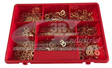 3RG INDUSTRIAL - Caja Arandelas Inyectores (90 Pcs)- OEM UNIVERSAL - Piezas para Coche Recambios Motor y Otras Partes de Vehículo | Compatible con los Modelos de Coche y Moto indicados más Abajo.