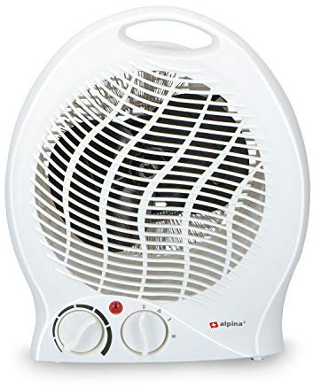 Alpina Termoventilatore portatile - 2000 Watt - 2 livelli di riscaldamento - bianco