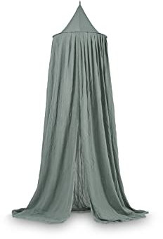 Jollein Baldachin Vintage Ash Green - Höhe 245 cm - Betthimmel Babybett Kinderzimmer - Grün