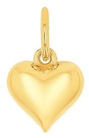 Amor Motivanhänger Unisex Damen Herren Anhänger, 1,2 cm, Gold, Herz, Kommt in Schmuck Geschenk Box, 2013525