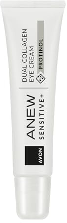 AVON Crema para Contorno de Ojos Anew Colágeno Dual Sensitive - Ayuda a Reducir la Apariencia de las Patas de Gallo - Hidratante y Antiarrugas para Piel Sensible - Enriquecido con Protinol TM - 15 ml