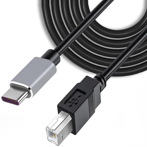 Wuedozue USB C to MIDI Cable,Type C to USB 2.0 Musical Instrument Midi Adapter Cord Compatible with iPhone 15/15 Plus/15 Pro/15 Pro Max,Samsung, Huawei, MacBook to Connect with Printer and More