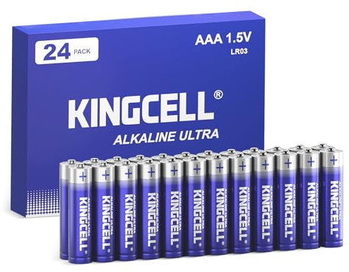 KINGCELL AAA Batterien 24 Stück, Maximum Power Alkaline Batterien AAA, 10 Jahre Haltbarkeit, Mit Lang Anhaltender Leistung Perfekt für Taschenlampen, Mikrofone, Fernbedienungen, Kinderspielzeug.