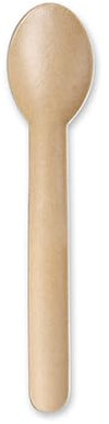 Lot de 120 cuillères à café en papier pur 13 cm naturel