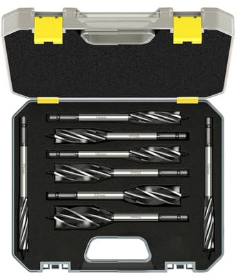 Meccion Professional Holzbohrer Set Schneckenbohrer Selbstvorschub Holzarbeiten Schlangenbohrer 10mm/12mm/14mm/16mm/18mm/20mm/22mm/25mm mit 1/4 Zoll Sechskantschaft