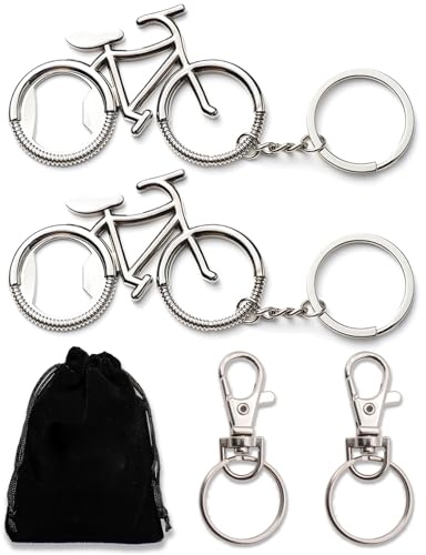 Abridor de botellas para bicicleta, llavero de bicicleta, 2 unidades, para bicicleta, decoración de bicicleta, llavero de decoración, abrebotellas, regalos para ciclistas, hombres, mujeres, amigo,
