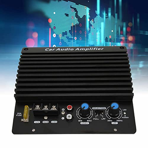 Car Amplifier Board, 12V High Power Aluminum Alloy Subwoofer Plate Amplifier, 1000W Good Heat Dissipation Amp Board, for Vehicle