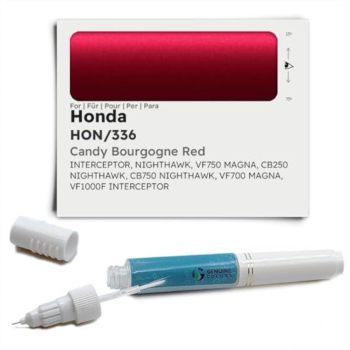 Genuine Colors Pennarello a vernice Candy Bourgne Red HON/336, compatibile con Honda rossa
