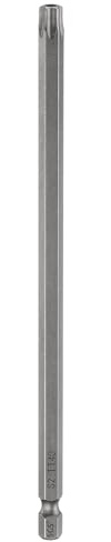 sourcing map TT40 - Broca de destornillador de cabeza Torx de seguridad de 150 mm de largo, vástago hexagonal magnético a prueba de manipulaciones, 6 puntos, punta de agujero de acero, herramientas
