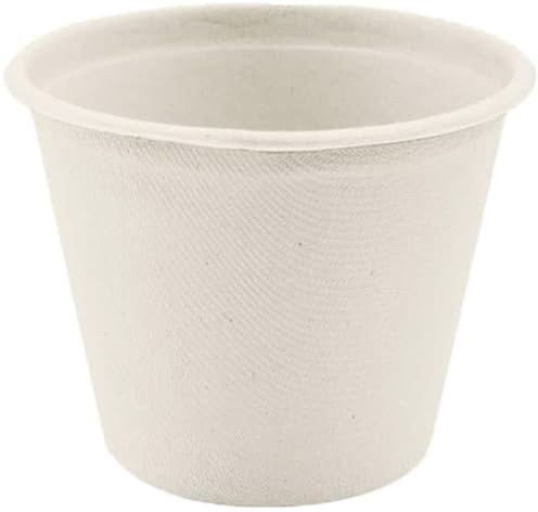 Greenuso Monouso | 50 Tarrinas de Caña de Azúcar, 450ml, Ø11cm, Color Blanco, Bols Desechables, Reuniones, Eventos, Catering, Vajilla ecológica