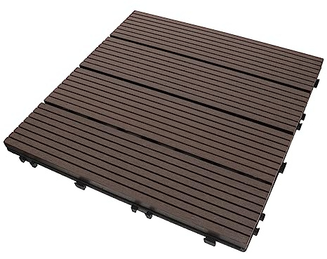 jojofuny Wood Plastic Floor Outdoor Floor Decorative High-strength Matching Garden Splicing Wood Plastic