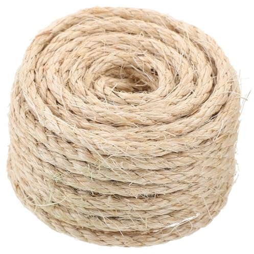 MUELODSIC Sisal Hanfseil 6mm X 10m Austauschbar Robust Zuschneidbar Katzenkratzbaum Zubehör für Kratzstangen Möbel Haustierbedarf