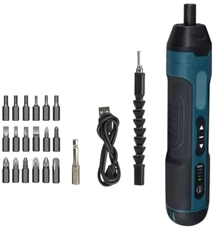 Mini Destornillador Eléctrico Inalámbrico De 1300 MAh, Recargable, Con Ajuste De Taladro Eléctrico, Multifunción, Herramientas De Reparación Y Desmontaje Trabajo Eficazmente(20pcs)