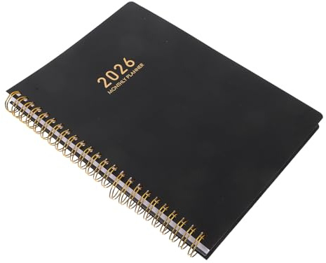 WOONEKY Agenda Planner med Tvillingtrådsbindning Månadskalender och Veckoplanerare för Akademisk Målstyrning Organisatör för Hem Skola och Kontor Svensk Version