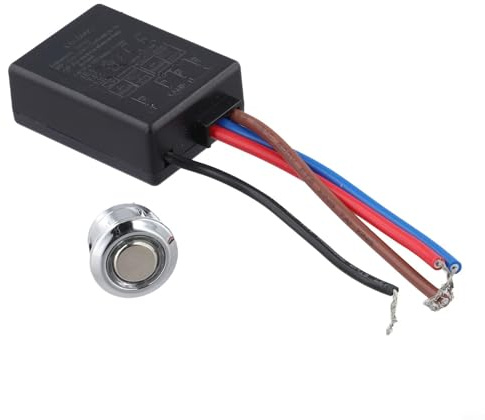 BlesConi LD-600S Einbau-Touch-Dimmer-Schalter, 3-Wege Dimmfunktion EIN/AUS, für 25–150 W Glühlampen, EU-Stecker, 220–240 V AC, mit TÜV/CE