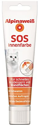 Alpinaweiß SOS Innenfarbe – weiß – praktische Tube zum Ausbessern von Wandflächen – hohe Deckkraft & leicht zu verarbeiten – 100 ml