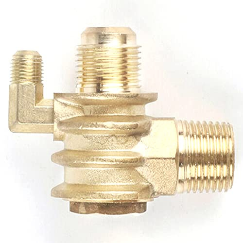 Luftkompressor-Rückschlagventil, 20 mm x 19 mm x 10 mm Außengewinde, 3-Wege-Pneumatik-Zubehör, Messing
