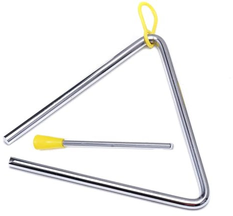 6 Zoll Triangel Musikinstrument,Triangel Percussion,Musikalisches Dreieck,Musikalisches Dreiecksinstrument mit Schlägel,für Kindergarten,Musikalische Früherziehung