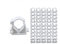 Lot de 50 colliers de serrage de 16 mm pour tuyau d'eau en PVC - Clips fixes pour tuyau de gaz - Clips de filetage en plastique - Boucle fixe - Blanc