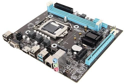Dpofirs Scheda Madre da Gioco H81 per Scheda Madre PC LGA 1150, Dual Channel DDR3, Interfaccia M.2 ad Alta Velocità, Interfacce I/O, 1600 MHz