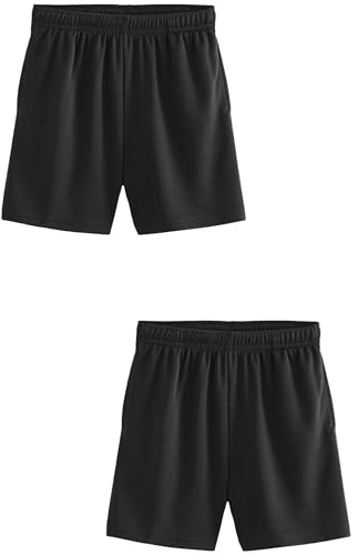 NEXT Niños Pack de 2 Pantalones Cortos Deportivos Negro 5 Años