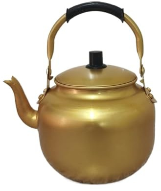 PNAWLLCF Hervidor de agua de aluminio amarillo, olla de arroz de estilo coreano, uso familiar, hervidor de agua de aluminio grueso