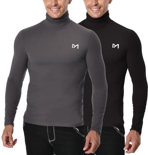 MEETYOO Maglia Termica Uomo, Maglia a Manica Lunga Compression Maglietta Biancheria Intima Sport T-Shirt Baselayer da Corsa Ciclismo Fitness
