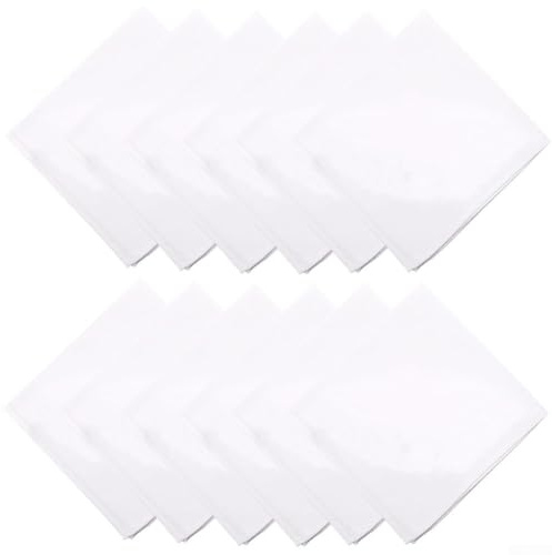 Yhenlovtt Serviettes en tissu blanc de 12 cm - 40 x 40 pièces - Pour cuisine, salle à manger, fête de mariage, restaurant - Ensemble de table en coton