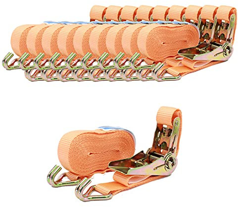 10x TRUTZHOLM Spanngurte mit Ratsche Zurrgurt Auto 2tlg 6m 0,8to 800kg TÜV/GS