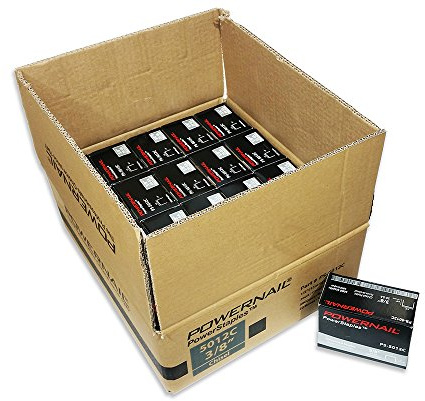 Powernail PS5012C 20 Gauge 1/2 Inch Crown 3/8 Inch Length Chisel Point Staple (Case of 100,000)