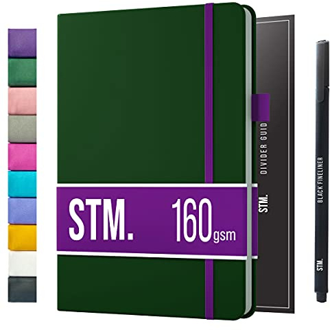 Scribbles That Matter Notizbuch A5 Dotted Bullet Journal Buch und Stift - Gepunktet Notebook A5 - Auslaufsicheres 160g dickes papier, 150 Seiten, Hardcover Bujo, Hardcover Dot Grid note book