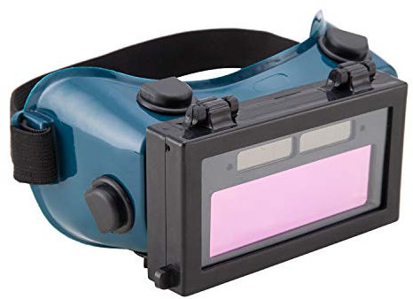 Holulo Auto Darkening Welding Goggles with Clear Inner Lenses Welding Helmet Solar Welder Eyes Glasses Flip Up Lens Eye Protection (Dark Green)