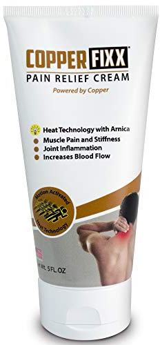 CopperFixx Pain Relief Cream, 5 Fl Oz Tube Powered by Copper with Heat Technology Arnica for Muscle & Stiffness Joint Inflammation, Knee, Back, Shoulder Arthritis Pain. Fast Acting, CF03028