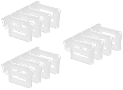 Veemoon Side Door Divider Fridge Drawer Divider Fridge Plastic 12pcs White Plastic Telescopic Lengthening Design Easy to Install for Refrigerator Side Door and Dresser Drawer Organisation