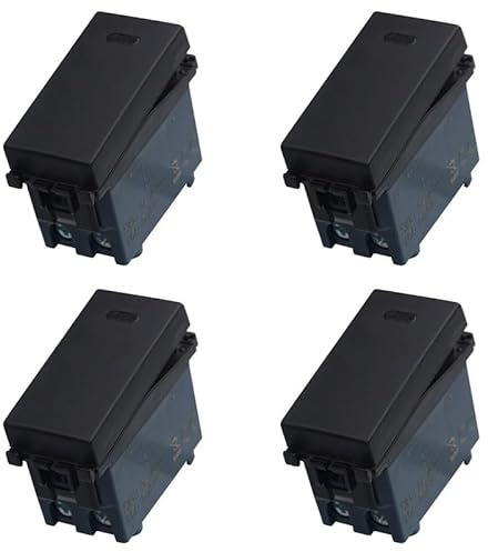 4 Pezzi Interruttore 1P 16A Unipolare, Compatibile Con Vimar Arke, Colore Nero