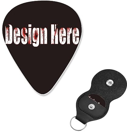Gitarrenplektrum, personalisierbar, mit Fototext, für Akustikgitarre, Violine, Ukulele, Bass, 6 Stück