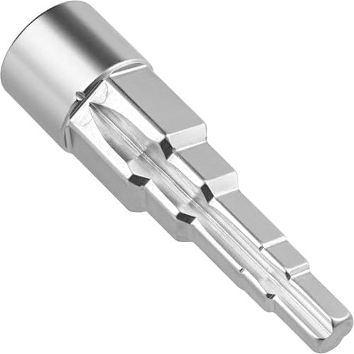 EFFEKTWERK Heizkörperventil-Steckschlüssel, Universal-Stufenschlüssel mit ½-Zoll-Vierkant-Steckschlüsselantrieb, 5-Stufen-Stufenschlüssel zum Ausbau von Heizkörperventilen verschiedener Größen