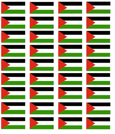 MIGIAN Palästina palästinensische Flagge Abziehbild Premium Qualität Vinyl Aufkleber Notebook Flasche Auto Laptop 2 x1 36 Stück