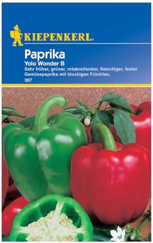 387 Kiepenkerl Premium Paprika Samen | Frühreifend | Paprikasamen | Großfruchtig | Paprika Samen alte Sorten | Paprika Saatgut | Paprika Rot Samen