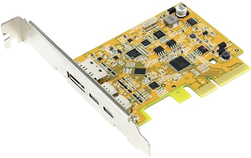 Sunix Carte hôte PCI Express UPA2015, USB 3.2 Gen2 10 G, DP Alt Mode PCI Express avec 2 ports USB-C