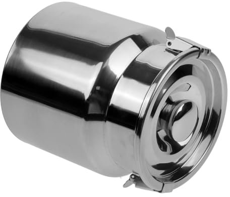 Amosfun Milk Can Milk Jug Seal Lid Stainless Steel for Kitchen Outdoor and Bar