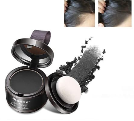 Pakivs Haaransatz Puder,Schweißfestes Haar Wurzel Concealer,Wurzel Ausbesserungspulver,Haarschatten Topper für Frauen und Männer,Nachbesserung für dünner werdendes Haar,Haaransatz Schatten Puder(Schwa
