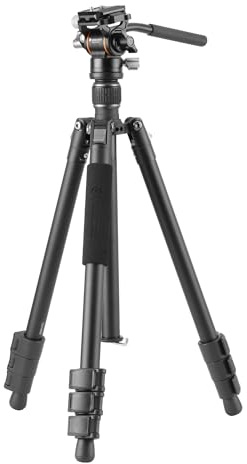 Vanguard Vesta GO 234AV10 Trípode para telescopio terrestre | De viaje, compacto, Rótula de vídeo, Aluminio, Cerrado: 43,5cm, Extendido: 150,9cm, Soporta hasta 5kg