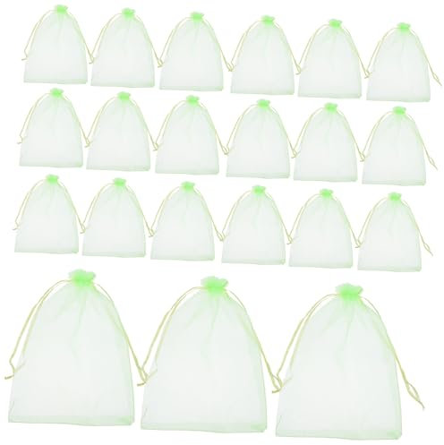 Generic Fruit Tree Cover Mesh Bags 30pcs Small Green Netting Bags Drawstring for Garden Protection and Fruit Safety