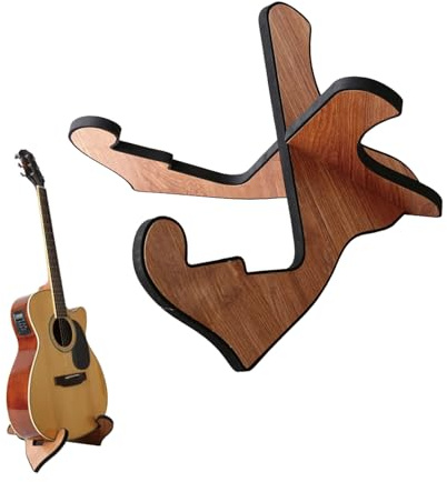 DYUEE Wooden Guitar Stand Floor Wooden X-Frame Sturdy Instrument Stand